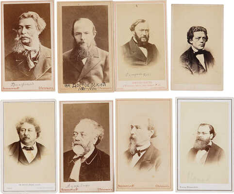 Лот из 8 кабинетных фотографий деятелей культуры